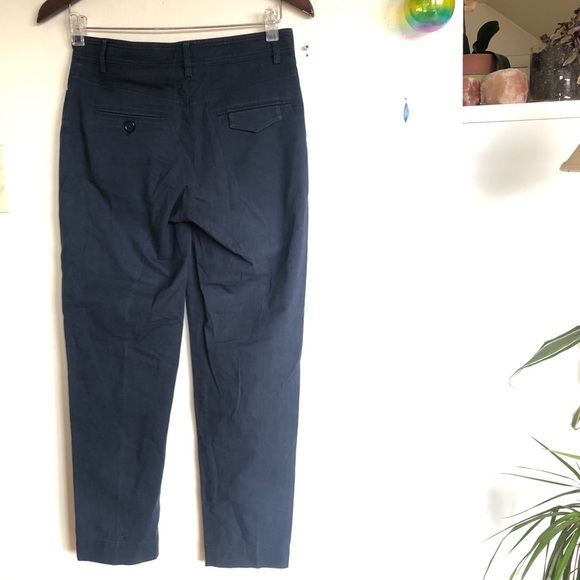 Brunello Cucinelli Navy Blue Ankle Trousers 0 2 - Picture 3 of 9